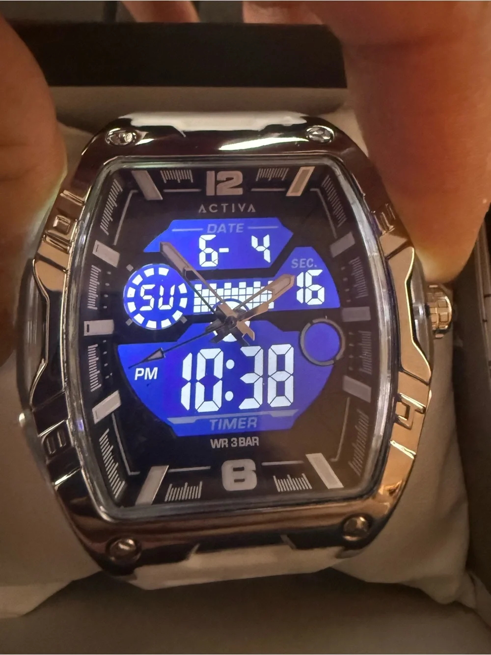 Activa Venzis x Invicta Digital Men’s Watch 50mm White  NWT